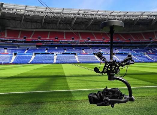 3D Stadium Wire Cablecam System over Pitch